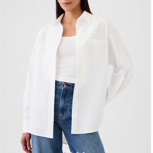 Gap Organic Cotton Oxford Big Shirt, Size XS, Optic White, NWT